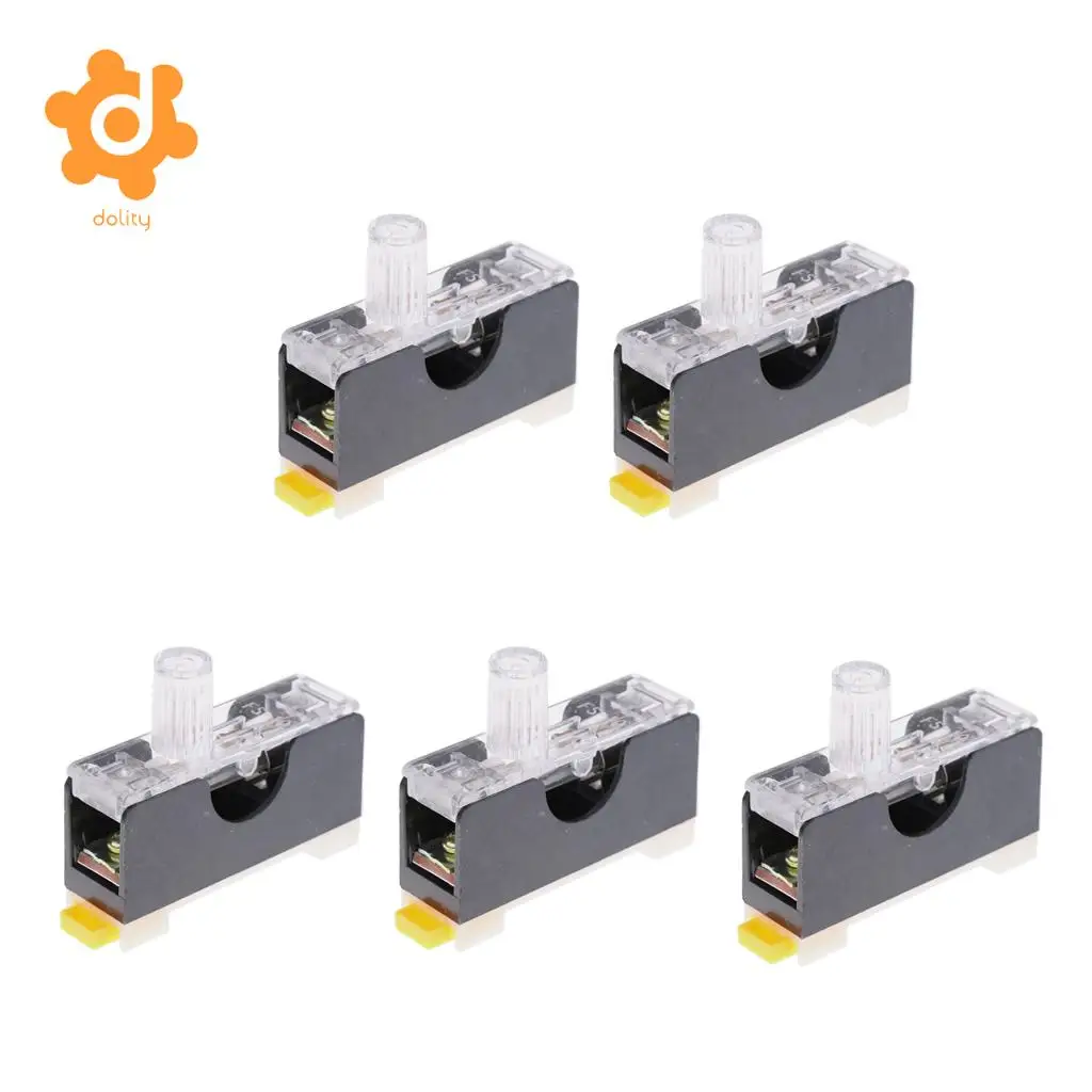 5 Pieces FS101 6*30mm 10A Fuse+ Indicator Light DIN RAIL Mounted Fuse Holder
