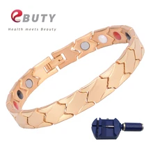 Браслет EBUTY из золота и титана для здоровья, энергетический магнитный браслет для терапии энергии, подарок, ювелирный браслет, модный