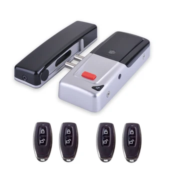 

Wireless 433Mhz Access Control Kit Wireless Electric Door Lock with 4pcs Remote Control Exit