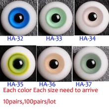 Модные bjd глаза для кукол ручной работы стеклянные глаза 8 мм до 24 мм 100 пар/лот