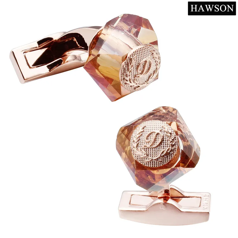 

Luxury D Letter Cufflinks Rose Gold Color Cuff Buttons men Wedding Shirts Free Shipping