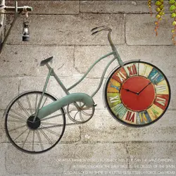 Американский велосипед в стиле ретро ностальгия кофе магазин Творческий дом украшения, настенные часы бар украшение гостиной современные