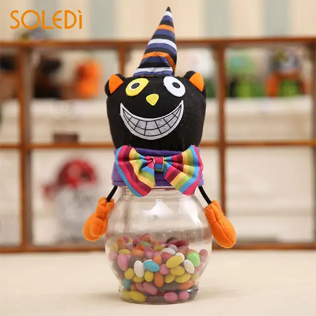 halloween candy jar halloween candy bottle novelty ghost pumpkins plastic desktop chidren party decor gift