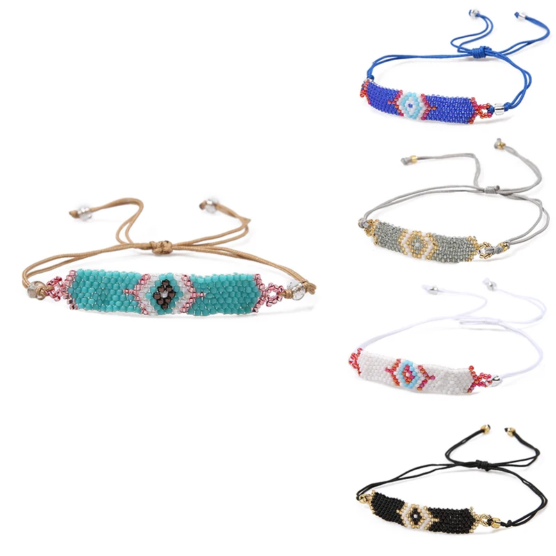 SHINUSBOHO 3 шт./компл. модные индейки глаза браслеты для женщин 100% MIYUKI Дружба