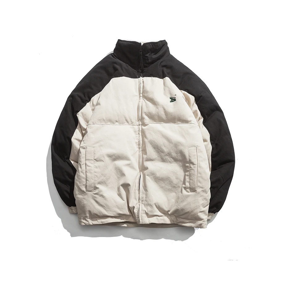 CHINISM с принтом в стиле пэчворк Parkas High Street Модные теплые куртки зимняя черная одежда пальто для мужчин - Цвет: Многоцветный