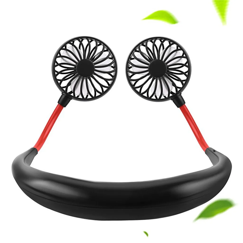 Портативный USB Перезаряжаемый подвесной мини вентилятор головной шейный