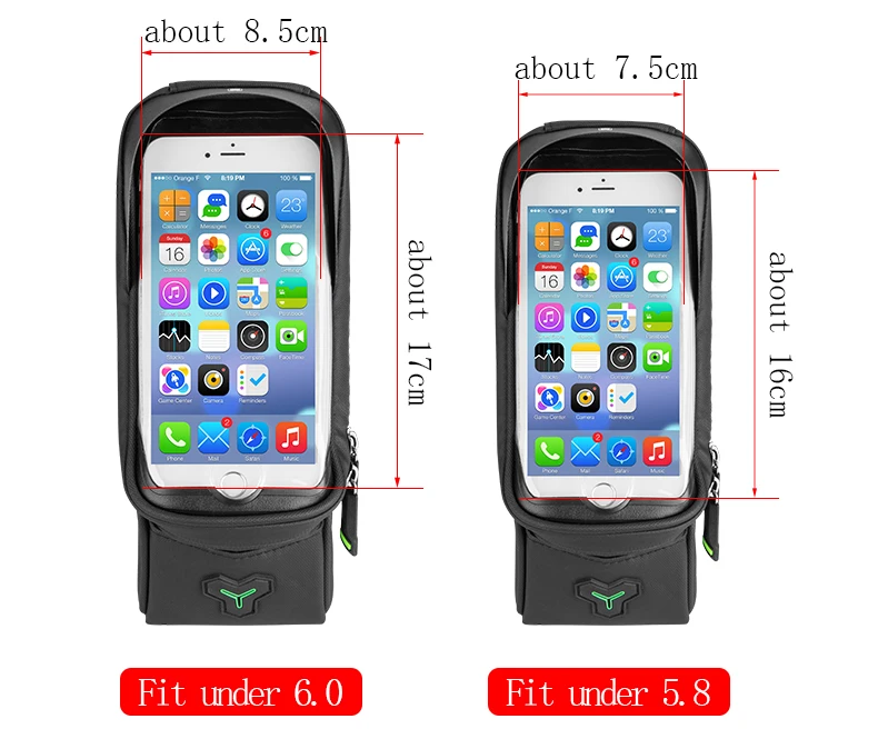 Cheap ROCKBROS Bike Bag Front Phone Bicycle Bag For Bicycle Tube Waterproof Touch Screen Saddle Package For 5.8 /6 Bike Accessories 4