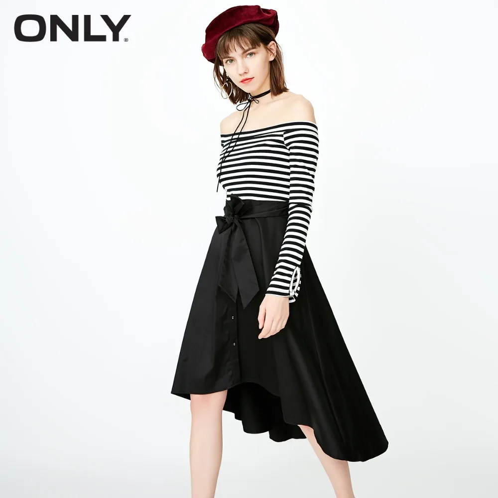 

ONLY women's autumn new word shoulder strap dress | 118107577