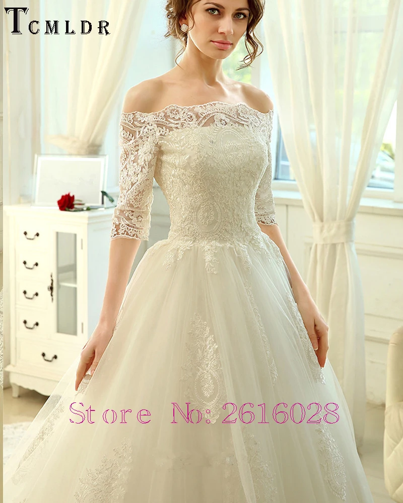 Tumblr Luxus A Line Koniglicher Zug Appliques Hochzeitskleid 2016 Herbst Halb Brautkleid Glamorous Boot Ausschnitt Vestido De Noiva Vertrieb Vestido De Noiva De Noivabridal Gown Aliexpress