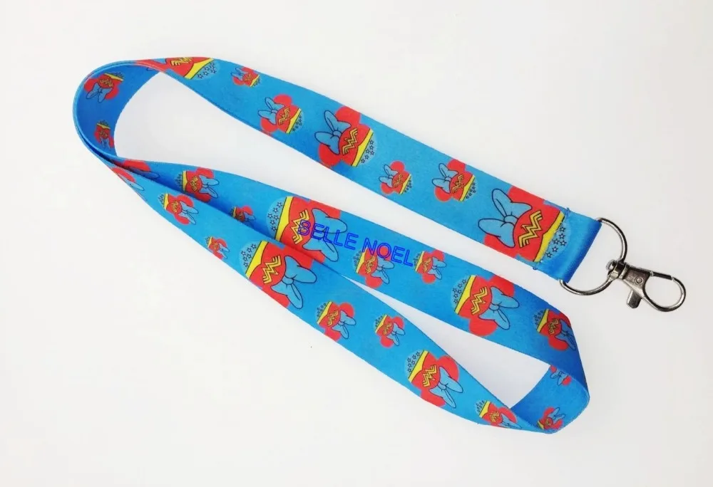 

10 pcs tsum stitch Wonder woman cartoon anime Straps Lanyard Bus subway ID Badge Holders Neck Keychains For Party Gifts