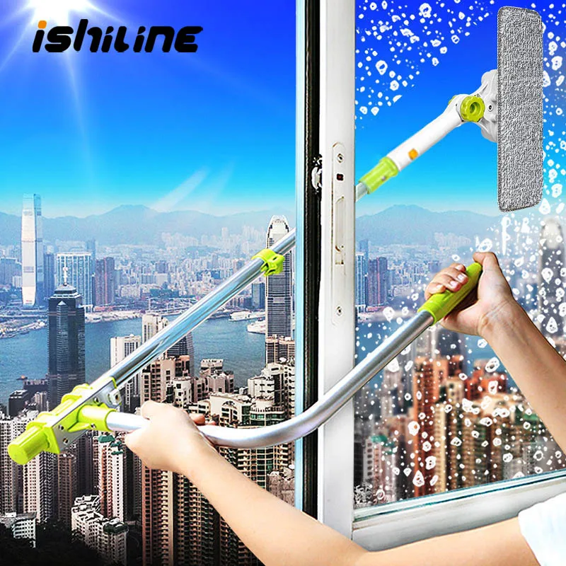 Телескопическая высокоподъемная щетка для очистки окон инструмент для мытья стеклянных окон щетка для мытья окна пыль домашняя щетка для