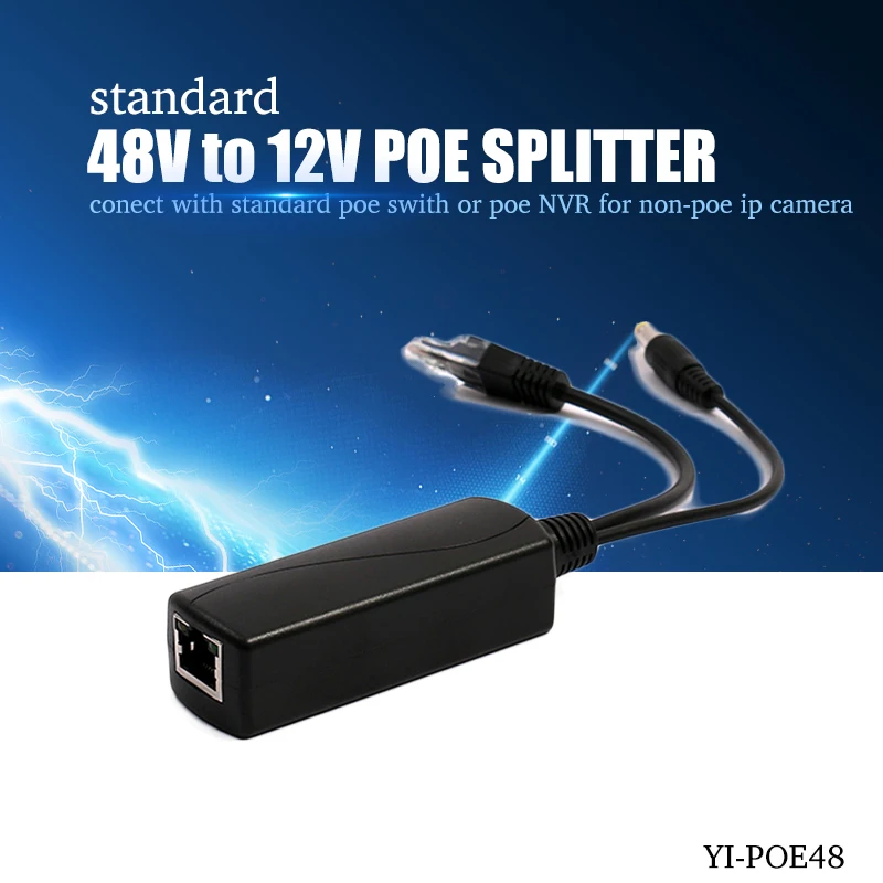 YiiSPO Active POE Switch IEEE802 3af 48V input 12V output 15 4W POE Splitter 100meters POE