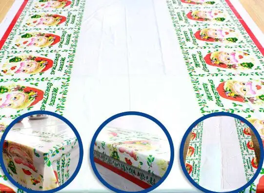 Скатерть для новогоднего стола из пластика прямоугольная скатерть