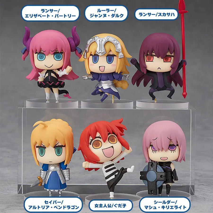 6 шт./компл. Fate/Grand Order Аниме Фигурка Saber Berserker Jeanne d'Arc Alter Mash Nero фигурку Q версия