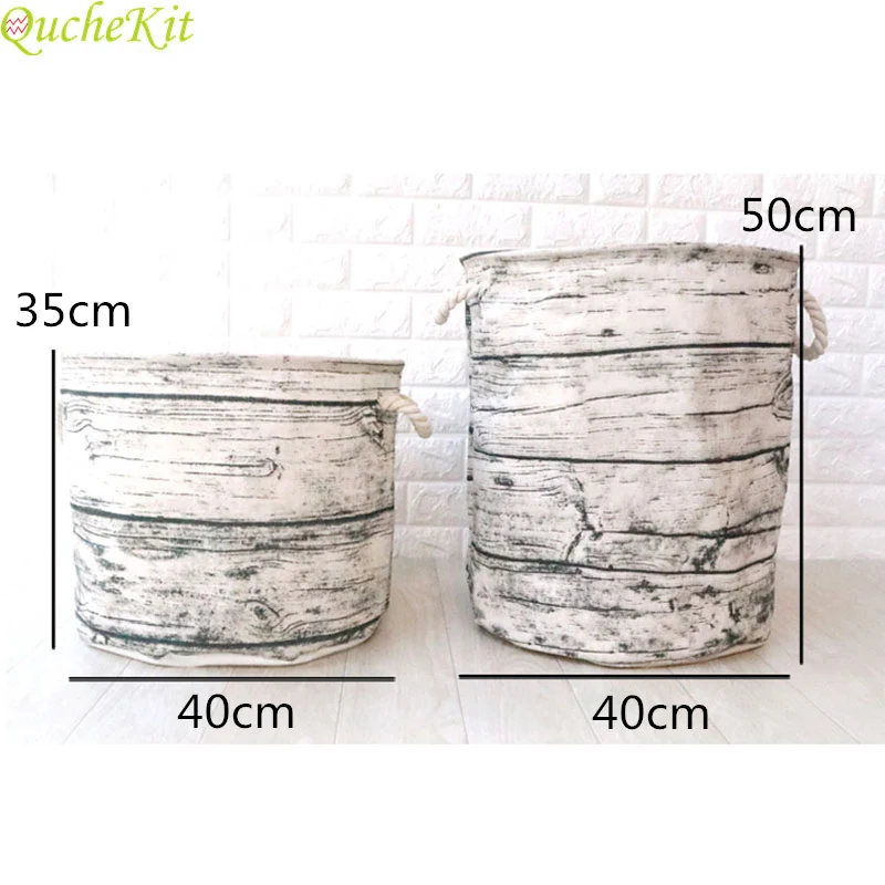 الخشب الحبوب سلة الغسيل كبيرة سلة التخزين القطن الكتان أشتات حقيبة المحيط موجة التخزين المنظم مربع حقيبة التخزين للعب