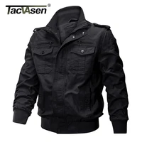 TACVASEN Pilot Bomber Jacket Coats Mens Cotton Cargo Jackets With Zipper Pockets Retro Casual Work Jacket Male Clothing Outwear - Image 5