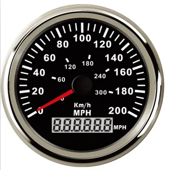 

Racing Cars Motorcycles 85mm GPS Speedometer Odometer 0-200MPH 12V 24V With Backlight