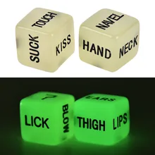 2 adet 6 pozisyon komik seks zar erotik Craps seks kızdırma zar aşk Dices oyuncaklar yetişkinler için seks oyuncakları Noctilucent çiftler zar oyunu