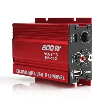 

Car Audio Amplificador Mini Hi-Fi Stereo Digital Power Amplifier MP3 for Car Motorcycle Auto Audio Speaker Low Distortion