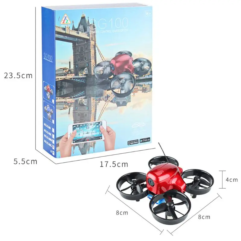 SG-100 Мини RC Quadcopter Drone 2,4 GHz 6 оси гироскопа 4CH 3D опрокидывание автономный вертолет для детей