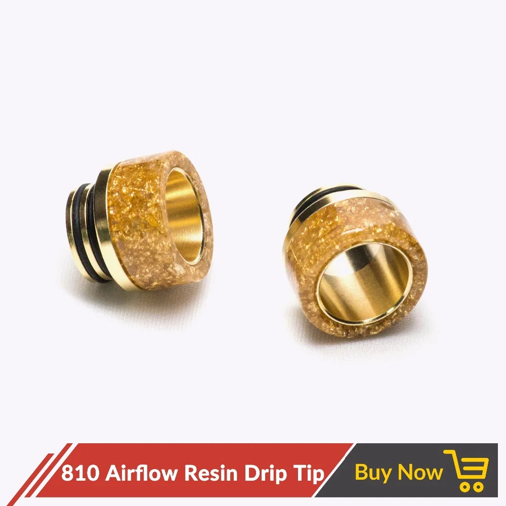Quartz Banger 1pc 810 Drip Tip Gold Epoxy Resin Drip Tip 810 for TFV8