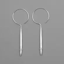 INATURE 925 пробы серебряные Модные Простые геометрические круглые серьги-гвоздики для женщин вечерние ювелирные изделия