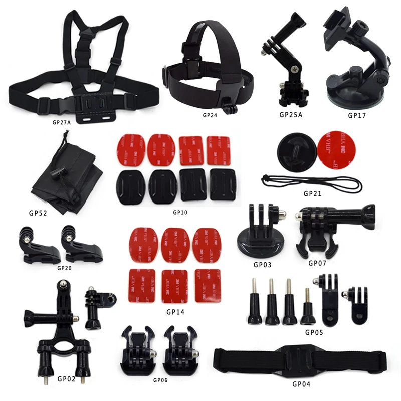 accessories Set tripod monopod Chest Belt Head Mount Strap For Go pro