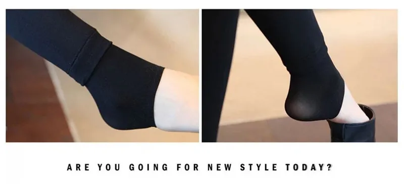YGYEEG 2019 новый плюс кашемир модные леггинсы для женщин для обувь девочек Теплые Зимние яркие бархатные трикотажные толстые Леггинс
