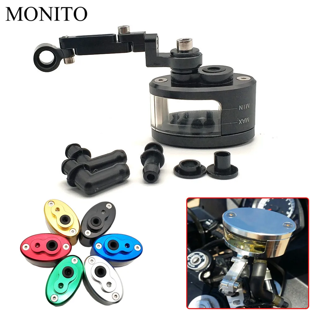 

Universal Motorcycle Front Brake Clutch Reservoir Oil Fluid Cup Bracket For KAWASAKI ER6N Z750 Z250 NINJA 250 300 Z1000 WR250F