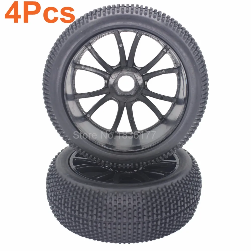 4pcs/Lot 115mm 3.2 inch RC Car Wheels Tires 17mm Hub For