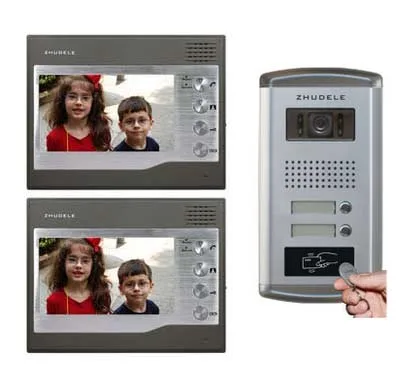 ZHUDELE Домашняя безопасность для 2 квартирного 2X7 &quotвидеодомофона домофон с