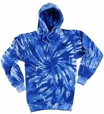 ROYAL BLUE TORANDO SWIRLS HOODED SWEATSHIRT ADULT SM  winter hoodie jacket NEW (1)