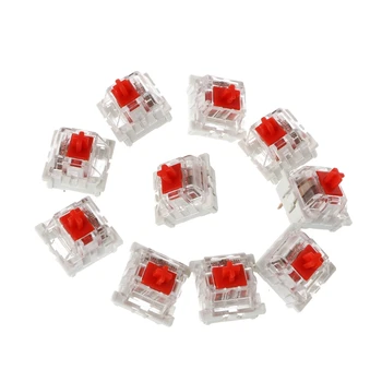 

10Pcs 3 Pin Mechanical Keyboard Switch Red Replacement For Gateron Cherry MX