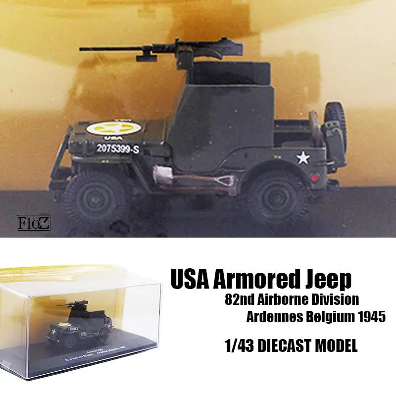 

1/43 Armored Jeep 82nd Airborne Division Ardennes Belgium 1945 MODEL TANK IXO
