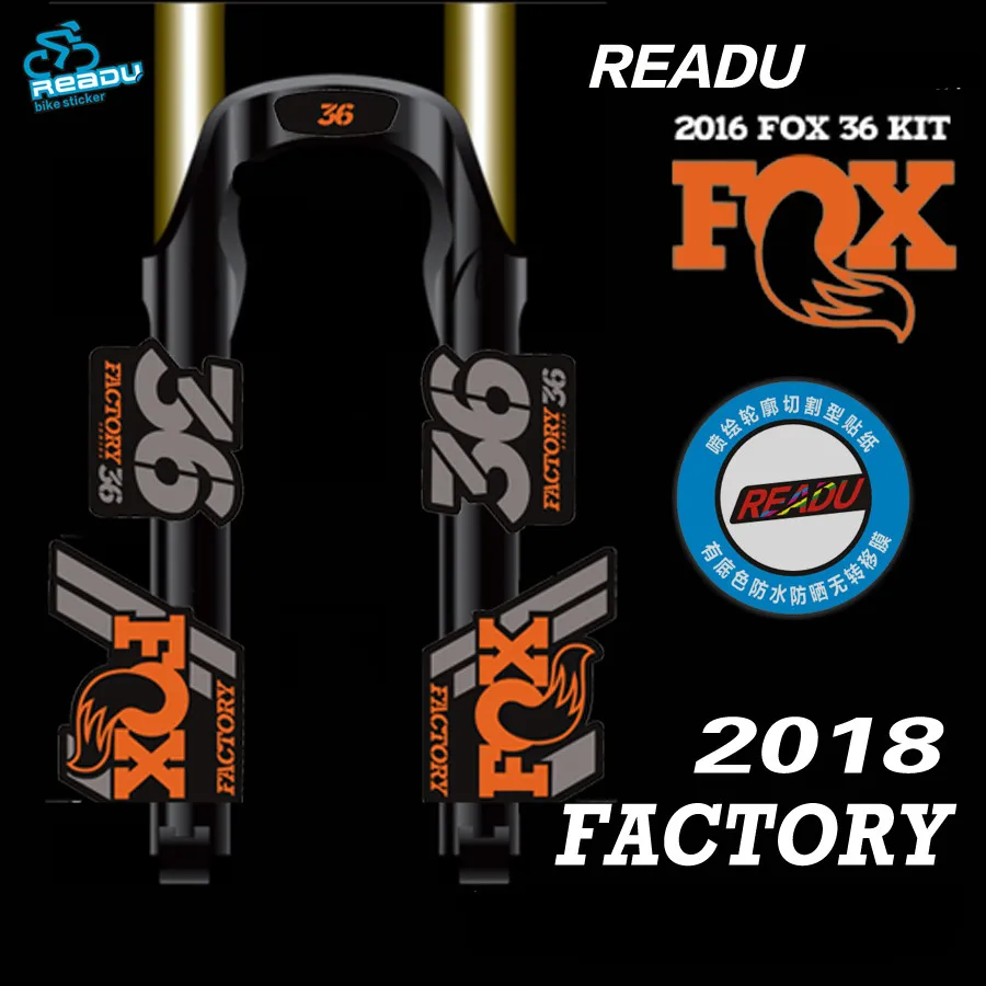 

2018 fox36 MTB Front Fork Decals Racing Stickers 8 Colours Fork Decals Bicycle Front Fork Stickers Set
