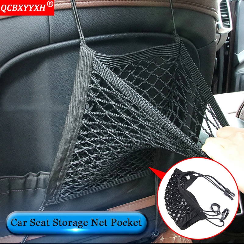 

QCBXYYXH Car Styling Car Seat Storage Net Pocket Car Seat Between Bag Luggage Holder Pocket Organizer Auto Universal Accessories