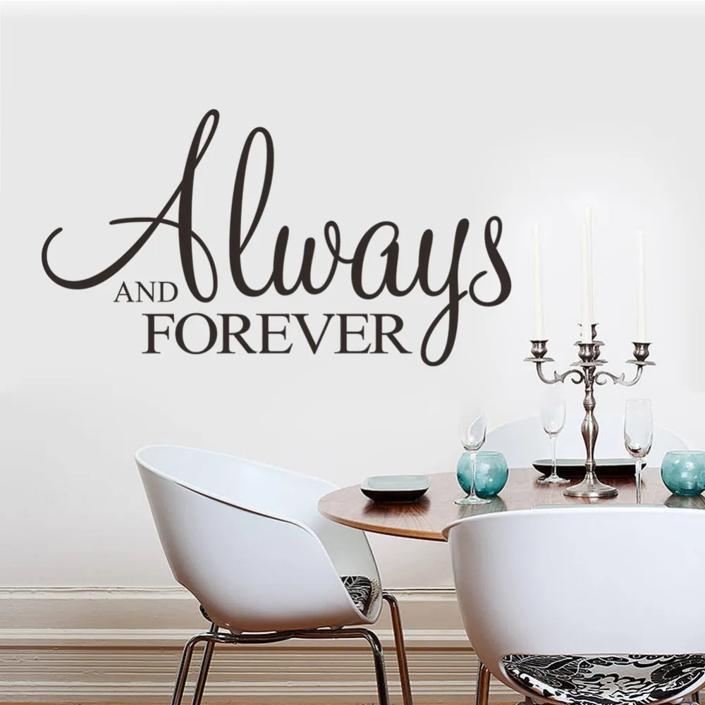 

wall sticker always forever art quote 8355 wedding decoration home decor bedroom stickers