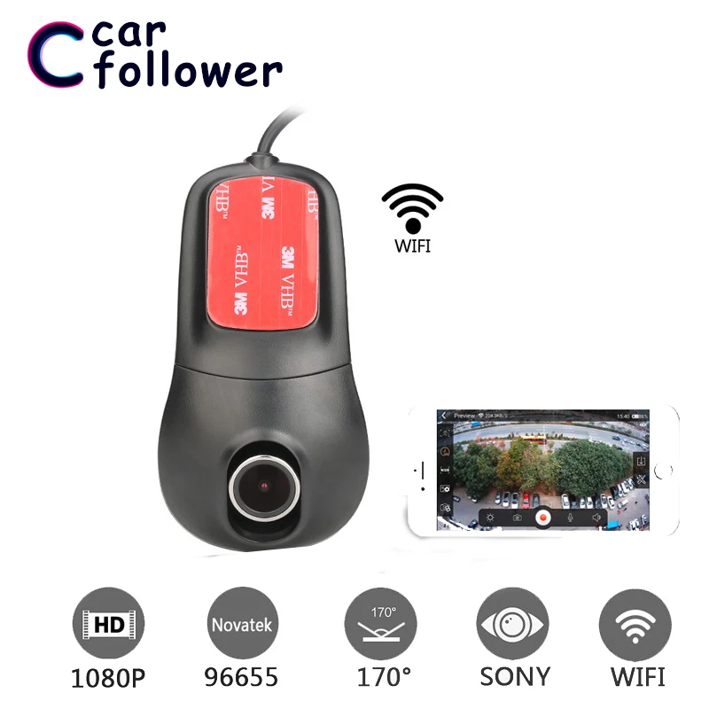 Full HD 1080P Novatek 96655 IMX 322 Автомобильный видеорегистратор WIFI Автомобильная камера