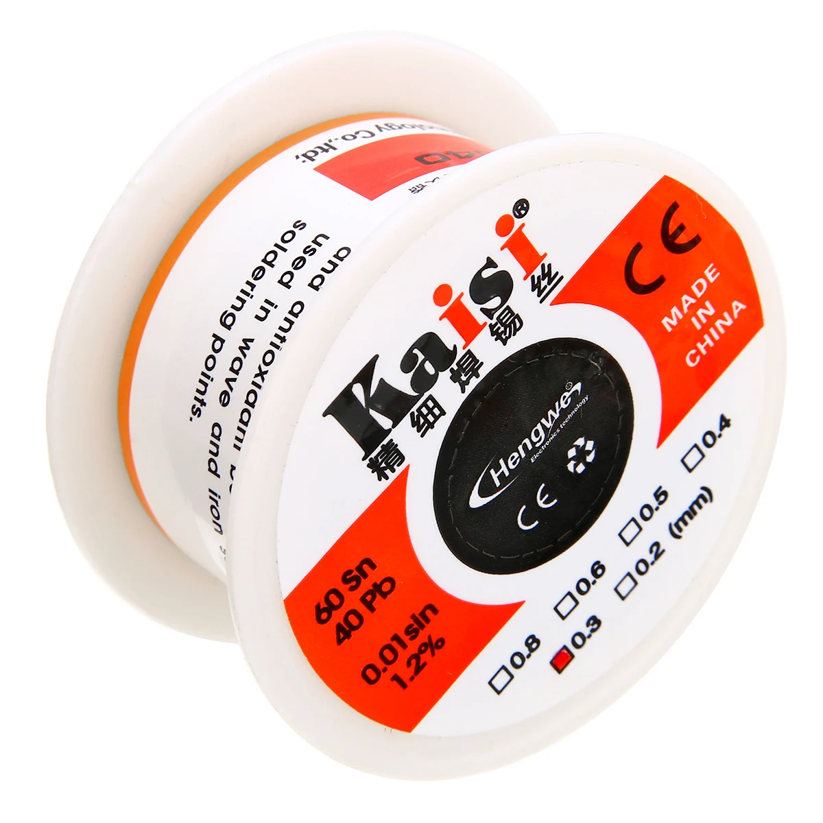 1PC Soldering Wire 0.3mm 50G 60 / 40 Rosin Core Flux 1.2% Tin Lead Soldering Solder Wire Roll Tool