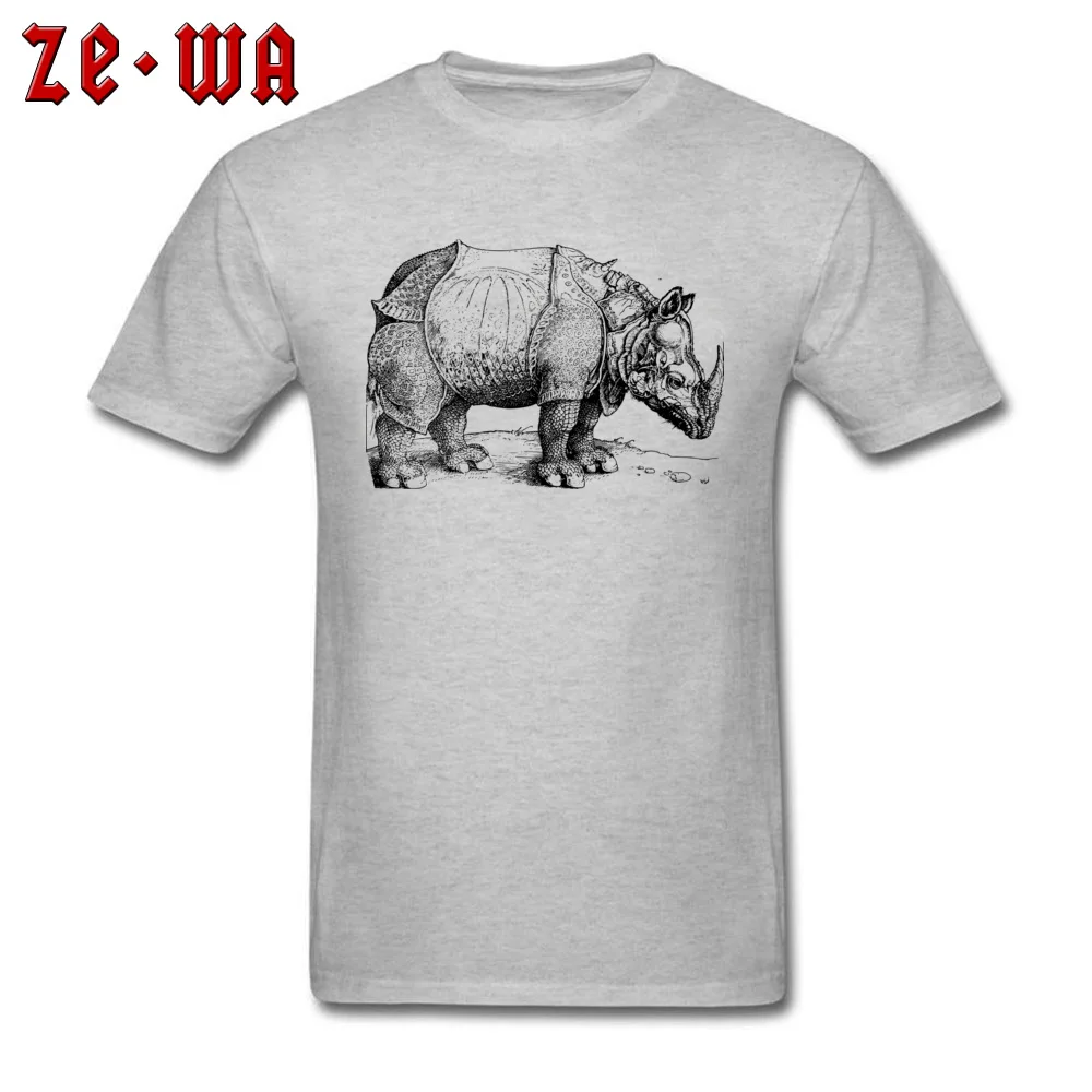 Graphic Men's Top T-shirts rhinoceros of durer 3133131_960_720 Tops Shirts All Cotton Crew Neck Short Sleeve T Shirt Normal rhinoceros of durer 3133131_960_720 grey