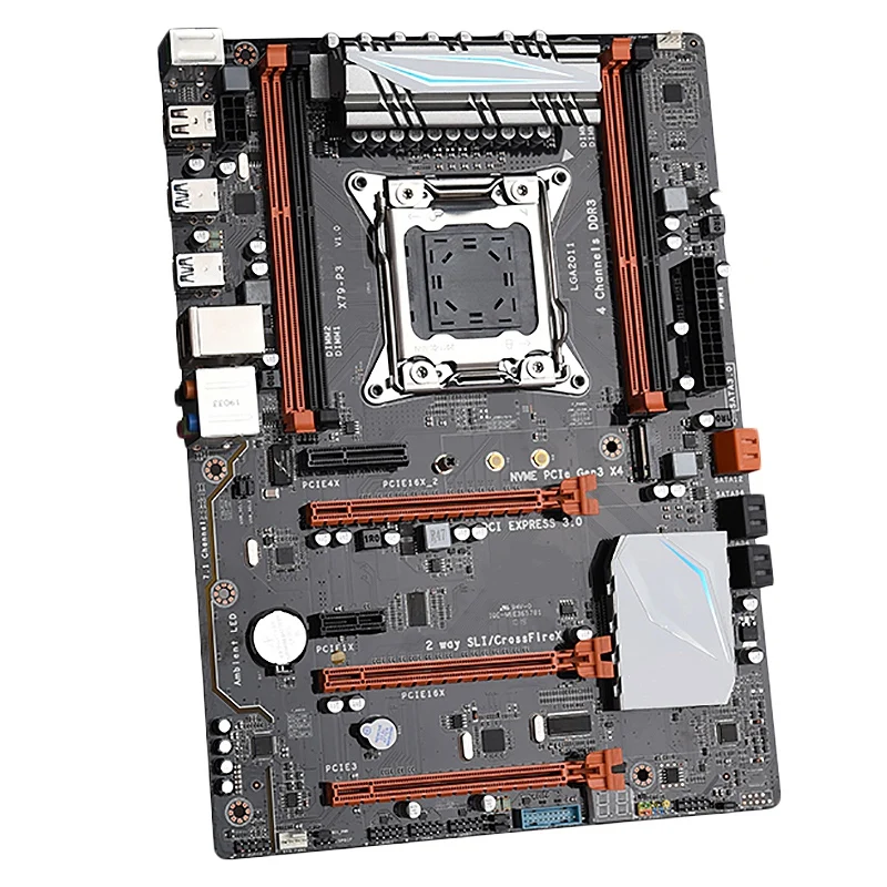 

Black X79-P3 Gaming Motherboard, LGA 2011 ATX Support for Intel Xeon Core CPU 4 X 32GB 128GB DDR3 RAM Memory PCI-E X16 for Desk