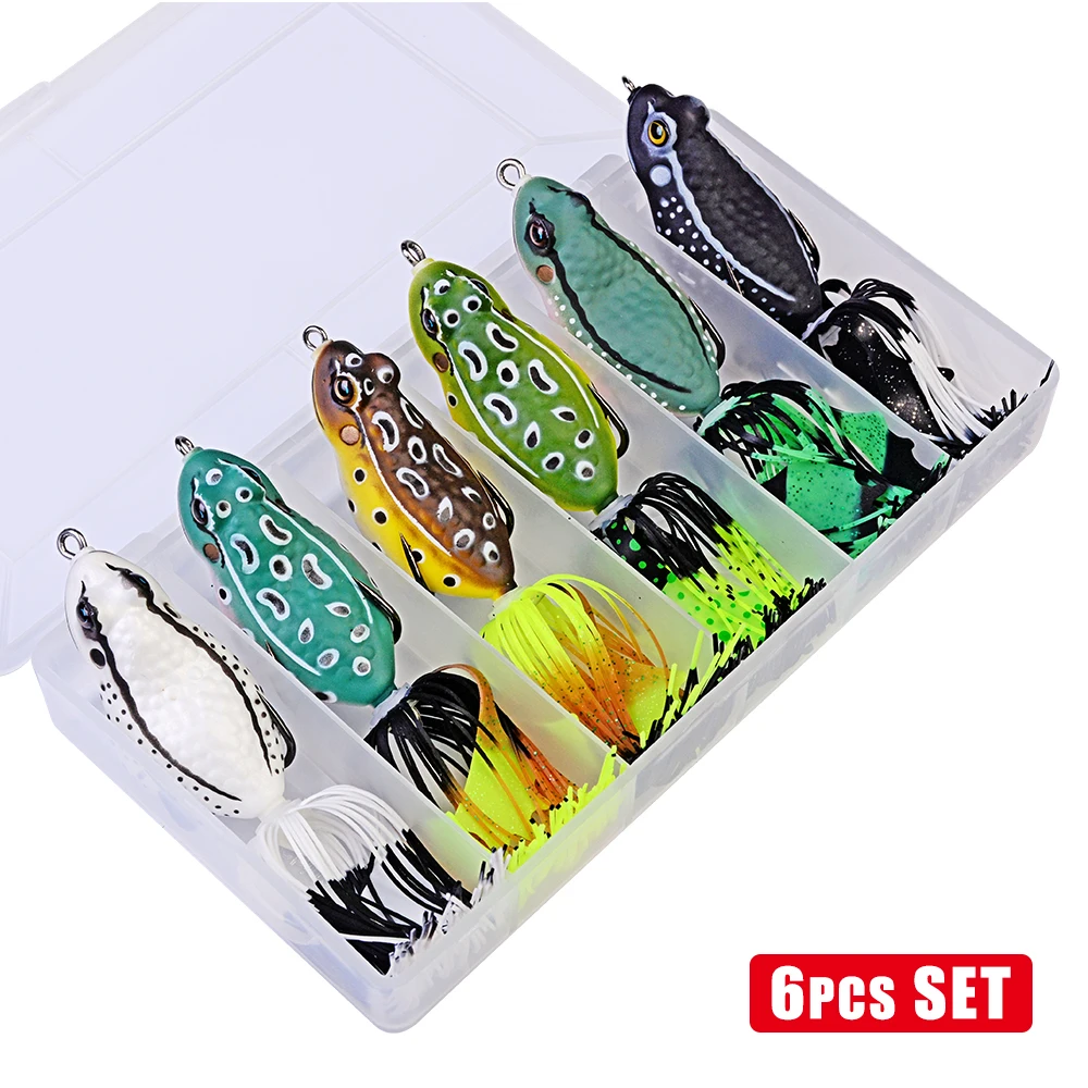High Quality PROBEROS Fishing Bait 6pc/lot Soft Bait With Box 6 Colors
