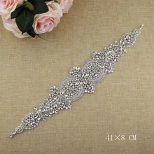 Inofinn Z01 Аппликация из чистого горного хрусталя для свадебных платьев отделкой Украшенные стразами пришить нашивки на одежду СТРАЗА с горячей фиксацией