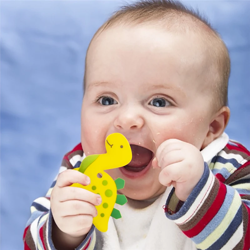 Qshare Baby крошечный стержень Прорезыватель 24 месяца дети эластичный жеватель Платина животные силиконовые игрушки ребенок подарок ко дню рождения для новорожденного ребенка