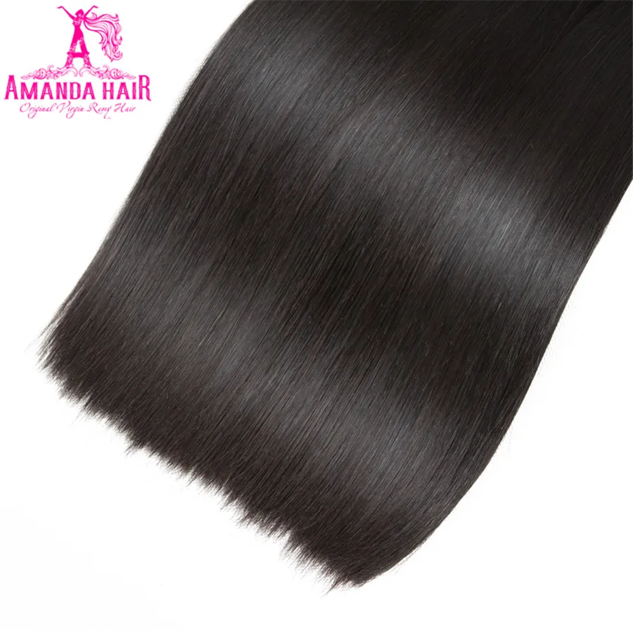 Amanda Grade 10A Malaysian Straight Hair 4 Bundles Human Hair Extensions Remy Hair 8-28 Inch Natural Color Free Shipping