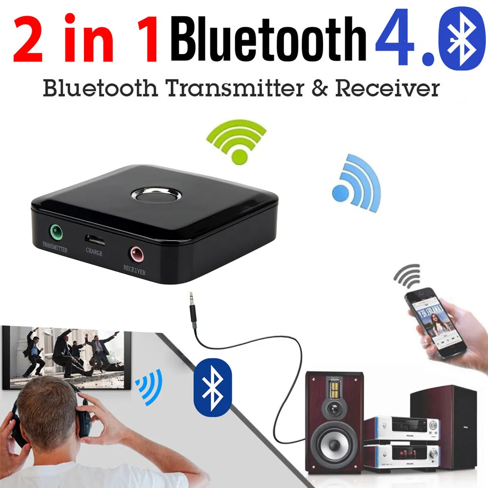 Bluetooth 4,0 приемник передатчик 2 в 1 стерео музыка, аудио, Bluetooth адаптер музыкальный приемник адаптер разъем приемника
