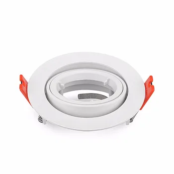 価格 送料無料2個埋め込みGU10/MR16スポットライトフレームledフィッティングラウンドアルミledシーリングスポットライト照明器具