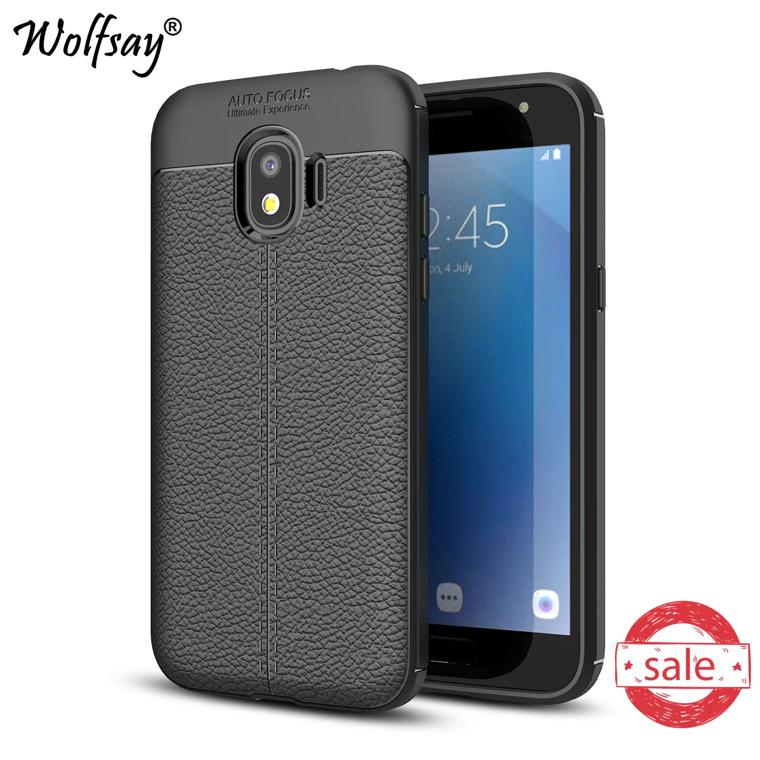 sFor Phone Case Samsung Galaxy J2 Pro 2018 J250F Cover Litchi Pattern Case Soft TPU Cases for