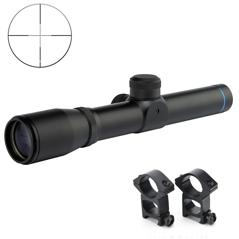 Buy 2x20 Long Eye Exit Pupil Rifle Scopes Scout Gun Scope Sight Tactical Relief