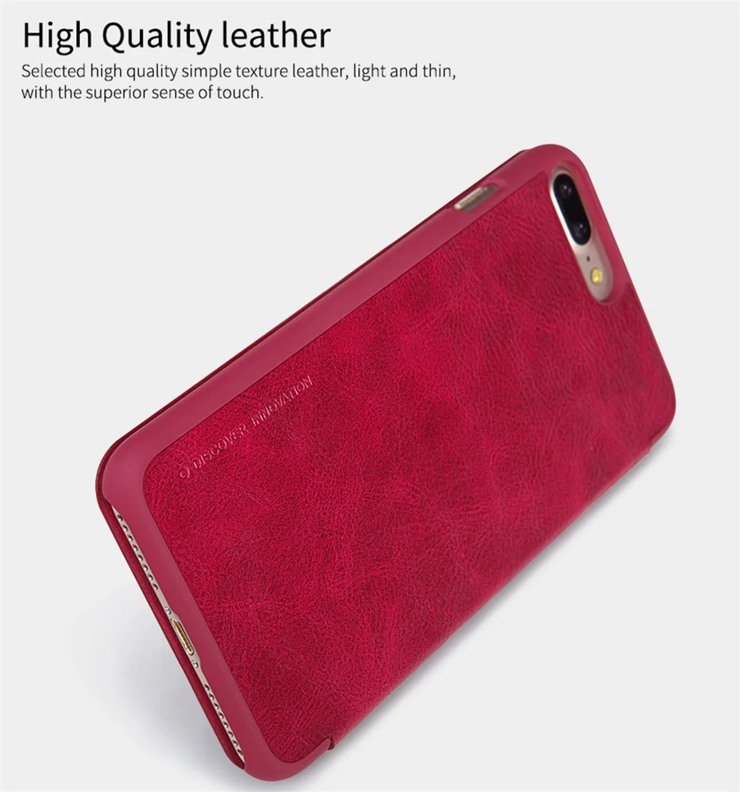 iphone 8 plus wallet case For iphone 7 8 Flip Case iphone 7+ 8+ PLUS Cover Nillkin Qin Vintage Leather Card Pocket Flip Cover For iphone 8 Phone Bags iphone 8 leather case